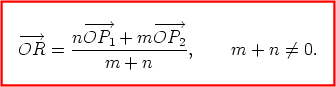         ---->      ----> --->     nOP1  + m OP2 OR  =  ---------------,    m +  n /= 0.            m  + n 